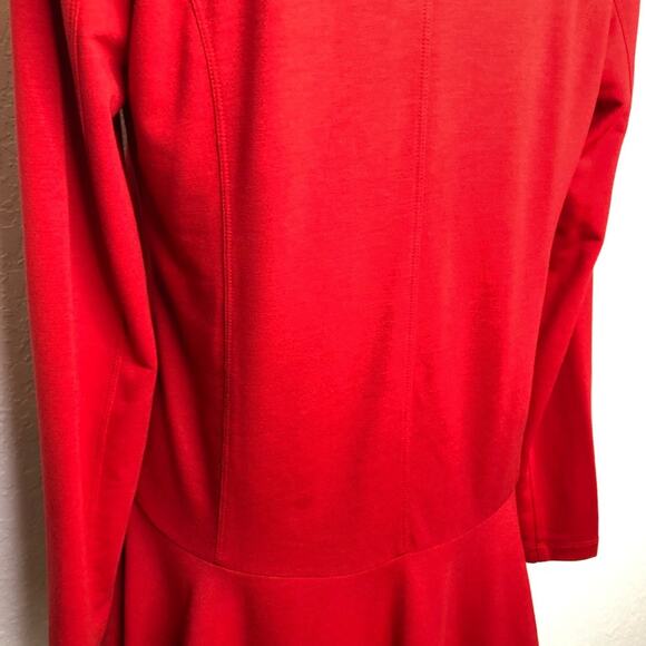 Soft Surroundings red full zip ruffle hem knit jacket size Medium - Picture 12 of 14